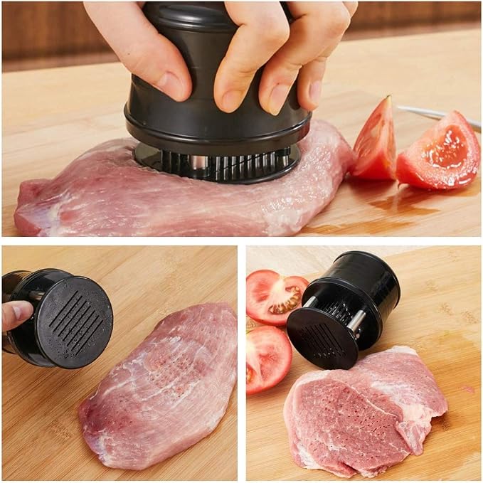 Professional Needle Meat Tenderizer - 56 Stainless Steel Blades Meat Tenderizers, Kitchen Gadget Tool for Cooking Tender Beef, Steak, Chicken, Tenderizing Steak, Pork, BBQ and Fish