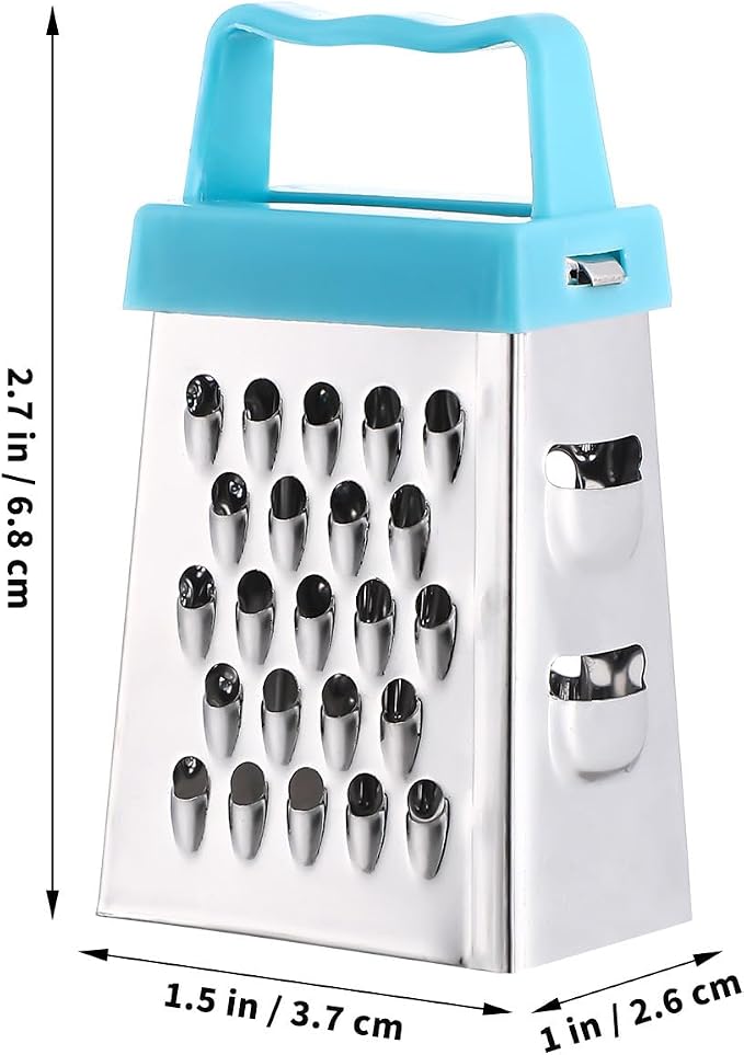 Ciieeo 12 Pcs Mini Cheese Grater Box Set Stainless Steel Graters for Kitchen with Handle Handheld Vegetable Grater for Cheese Fruits and Vegetables Compact 2.63 X 1.45 X 4.25 in