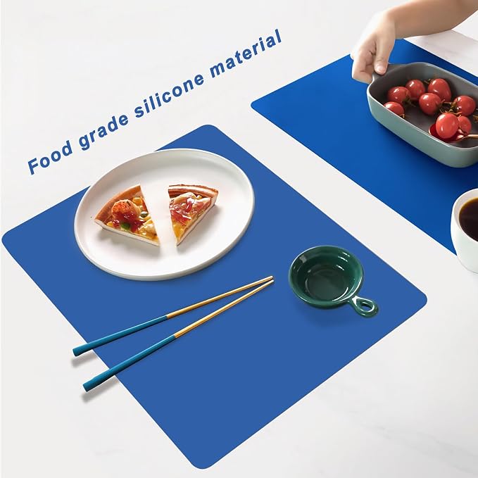 Silicone Placemats, Food-Grade Non-Slip Waterproof, Dining, Countertop Protector, Kitchen Counter Mat, Heat Resistant, Baking mat Dishwasher Safe