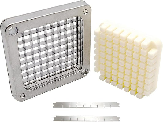 3/8" Stainless Steel Replacement Blade for Commercial Vegetable Chopper Dicer Fruit Cutter, Interchangeable Blade Block Set Pusher Block