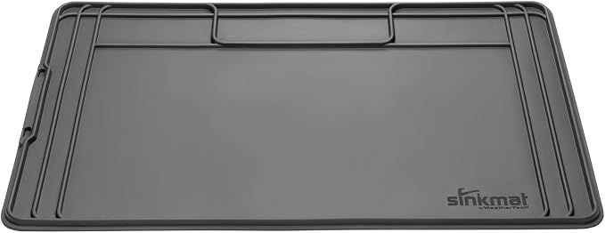 WeatherTech SinkMat – Waterproof Under Sink Liner Mat for Kitchen Bathroom – 34” x 22” Inches - Durable, Flexible Tray – Home undersink Organizer Must Haves, Black