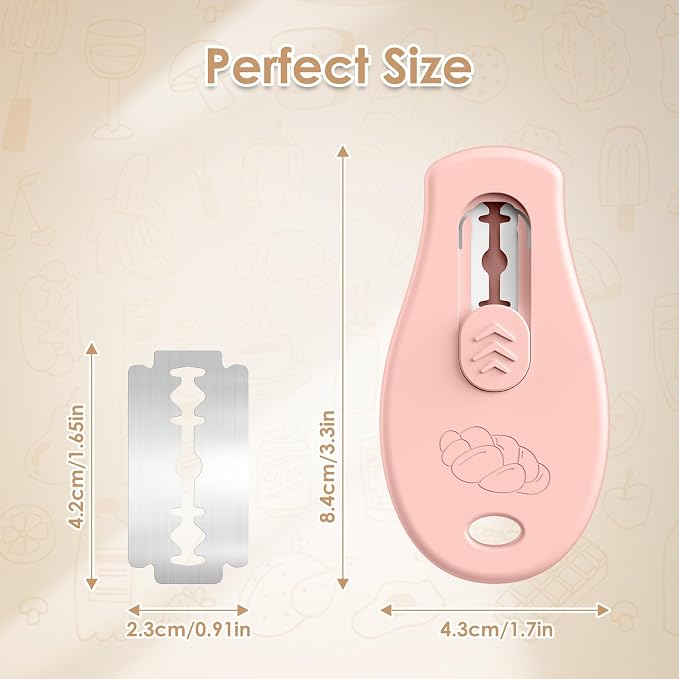 Bread Lame Sourdough Scoring Tool, Extractable & Magnetic Bread Scoring Tool, Scoring Knife for Bread Baking, Bread Razor for Homemade Bread, Sourdough Scorer Tool, Includes 5 Razor Blades-Pink