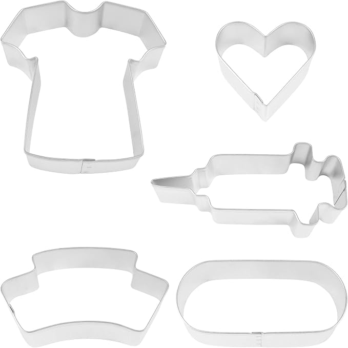 R & M International Nurse Cookie Cutter Set of 5, One Size, Silver