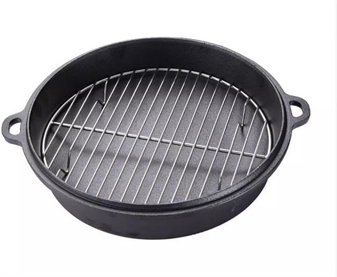 Campingmoon 12 Inch Round Cooling Rack, 304 Stainless Steel for Dutch Oven | 4 Raised Feet 0.8", Rust-Resistant, for Baking, Steaming, Roasting, BBQ, Fits 12" Dutch Oven, Pot & Air Fryer