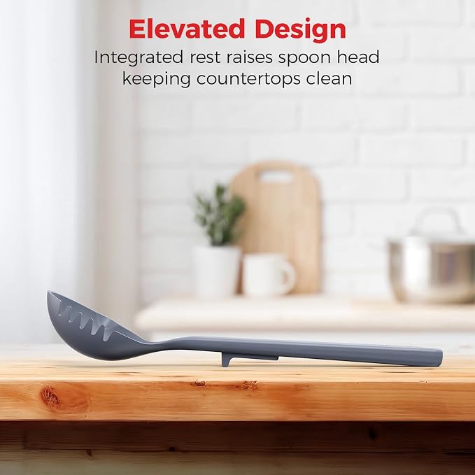Goldlion Silicone Soup Ladle for Ninja PossibleCooker PRO, PLUS and More | Non-scratch soft silicone coating, built-in rest, heat-resistant, fits Ninja PossibleCooker perfectly