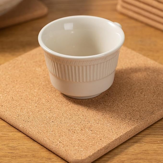 Rectangle Cork Trivets Set - 8 Pack, 12" x 7" x 0.4" Thick, Heat-Resistant Cork Hot Pads for Countertop, Table, and Kitchen, Perfect for Hot Pots and Pans