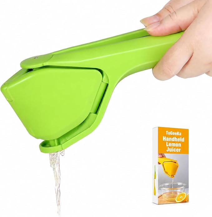 Lemon Squeezer, Effortless Manual Flat Lime Juicer Hand Press | Easy to Make Juice From Lemon, Lime, Citrus, Orange, Fruits, Folds Design For Saving Space Storage