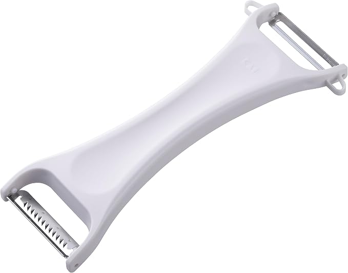 Kai Corporation KAI KITCHEN DH8014 Peeler, Julienne, Both Uses, Peeler, Julienne, Potato, Sprout Remover, White, Made in Japan