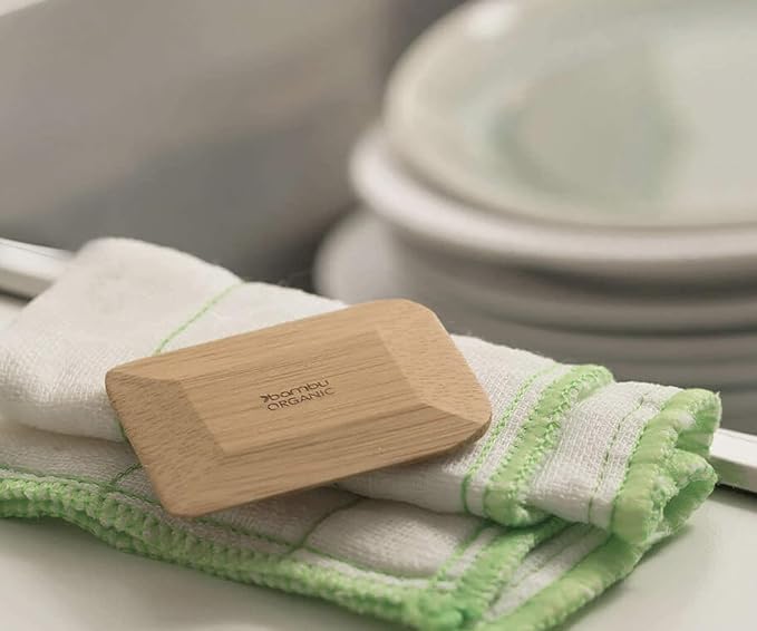 Bambu Pack of 5-2.75 Inch Bamboo Pot Scrapers, Biodegradable Eco-friendly Products, Cleans Kitchen Pans, Removes Food Effectively, Compostable