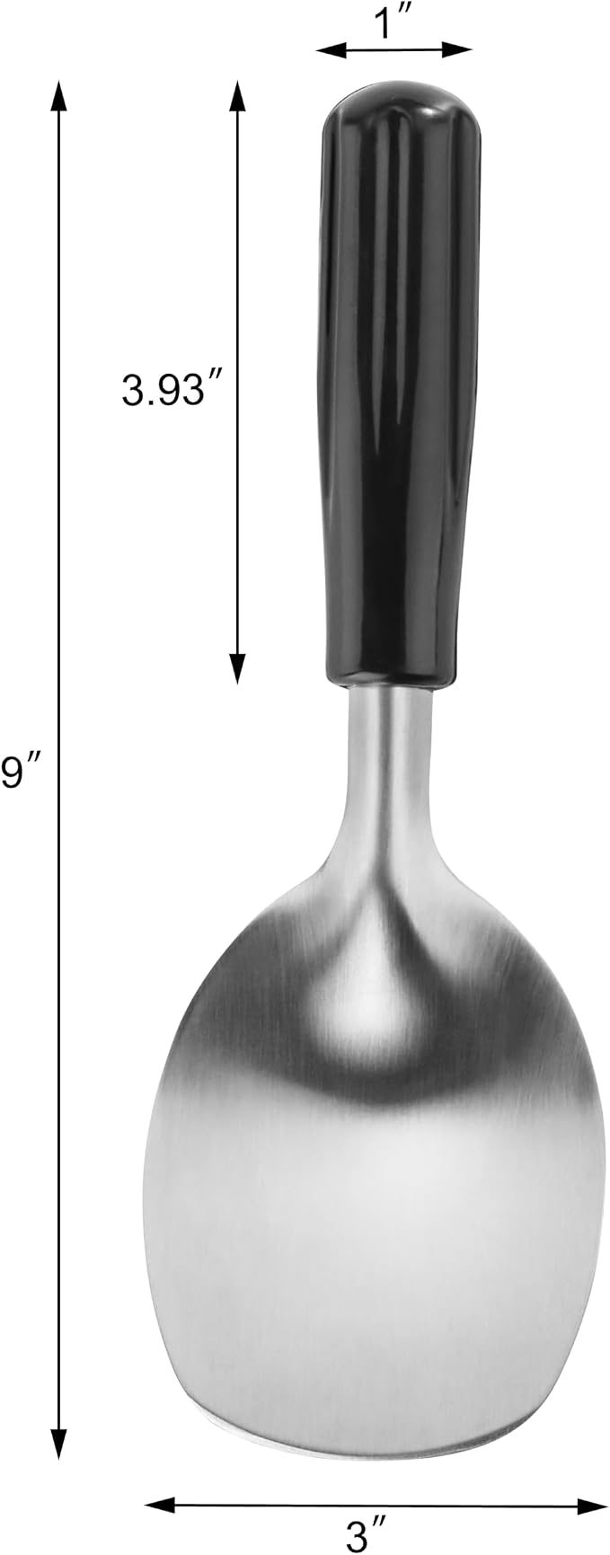 New Star Foodservice 34363Commercial-Grade Stainless Steel 18/8 Espresso Frothing and Ice Cream Spade with Bakelite Handle, Silver