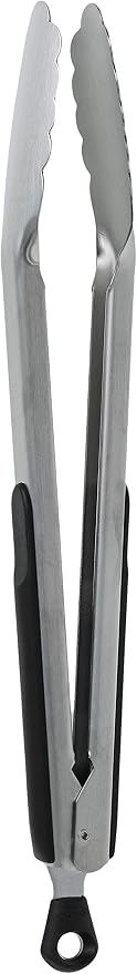 OXO Good Grips Etched Box Grater with Removable Zester + OXO Good Grips 12-Inch Stainless-Steel Locking Tongs Bundle