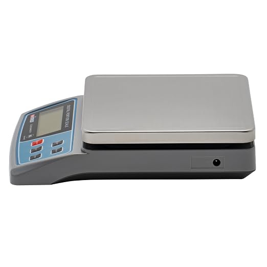 Winco 6 1/2" Clear Digital Portion Scale | Precision weighing up to 22 lb, Backlit lcd display, Field calibration, Dual power options