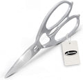 Newness Multi-Purpose Kitchen Scissors, Premium Stainless Steel Solid Kitchen Shears for Can Opener, Walnut Cracker, Heavy Duty Poultry Scissors with Sharp Blade for Cutting Turkey, Chicken, Bones