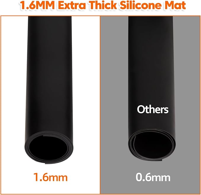 Extra Large Silicone Mat, 84”x24” Heat Resistant Mats for Countertop, Cuttable Waterproof Kitchen Counter Mat, Multipurpose Countertop Protector Mat, Silicone Mats for Kitchen Counter (Black)