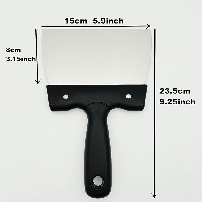 Goldbaking Coating Spatula for Chocolate Scraper Stainless Steel Dough Scraper (small)