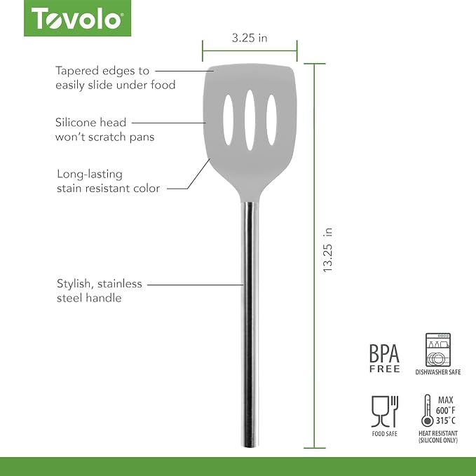Tovolo, Turner Slotted Silicone Gray