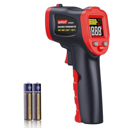 Wintact Infrared Temperature Thermometer Gun, Digital Non-Contact Laser Temp Gun Measuring Surface & Ambient Temperature for Kitchen Cooking Food Pizza Oven Grill Meat -58℉ to 752℉