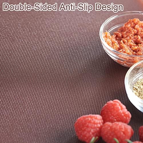 CURTA Cutting Boards for Kitchen, 24" x 18" x 0.5" Brown Color Coded Plastic Commercial Chopping Board Anti Slip Surface Dishwasher Safe