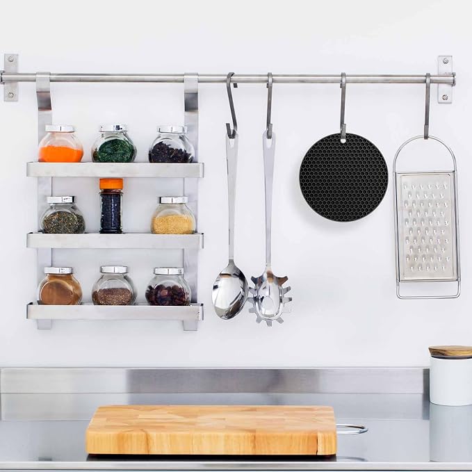 Silicone Trivet Mat — Heat Resistant 446°F Pot Holders for Hot Dishes, Non-Slip Hot Pads for Quartz & Granite Countertops, Multipurpose Kitchen Trivets, Black