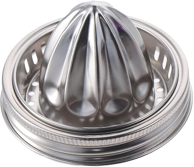 1/2pcs Simple Manual juicer Stainless Steel Lemon Squeezer,3.38 Inch Mason Jar Juicer Lid,Dishwasher Safety Kitchen Manual Juice Compressor(1pcs)