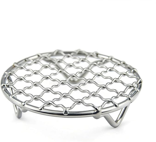 Cooling Rack 4 Inch Round Stainless Steel - Multi-Use Wire Rack for Cooking, Baking, Cookie Cooling, Steaming & BBQ - Sturdy 20mm Legs for Even Airflow, Durable Versatile Kitchen Tool for Home Bakers