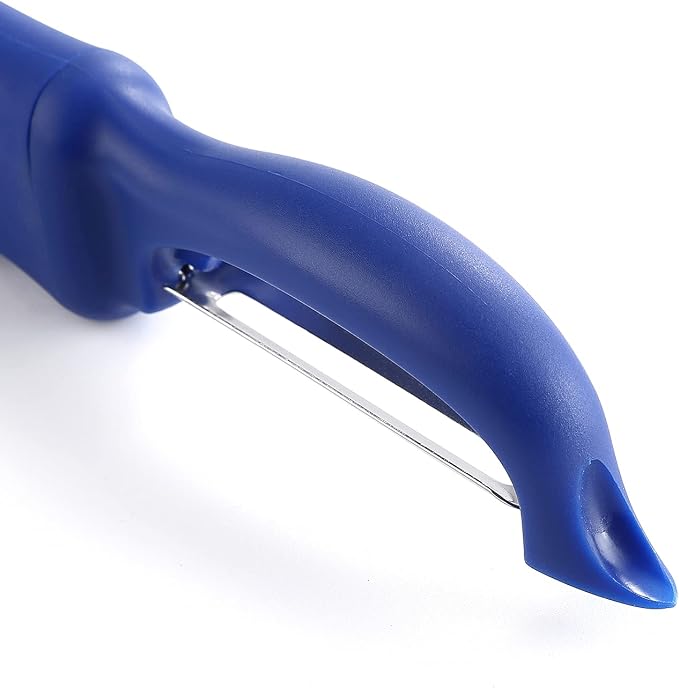 Spring Chef Premium Swivel Vegetable Peeler, Soft Grip Handle and Ultra Sharp Stainless Steel Blades - Perfect Kitchen Peeler For Veggie, Fruit, Potato, Carrot, Apple - Sapphire