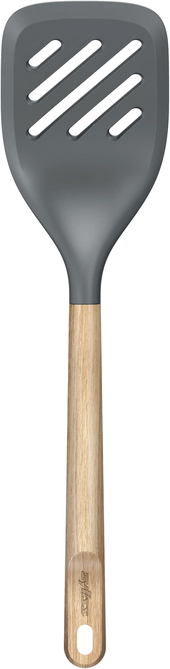 Zyliss Slotted Turner Oak Wood – Durable Kitchen Turner with Heat-Resistant Head, Non-Stick Safe Design, FSC Oak Handle, Slotted for Draining Oil and Lifting Food, Ideal for Frying and Serving 13.4"