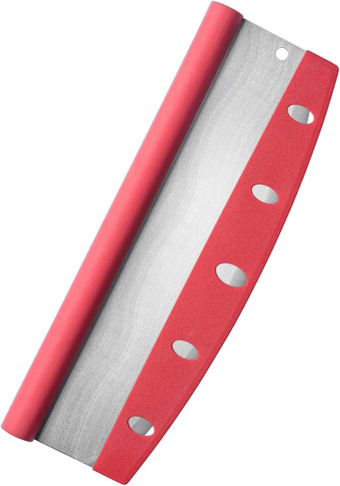 Fantes Rocking Pizza Cutter, Stainless Steel with Blade Guard and Comfort Handle, The Italian Market Original since 1906