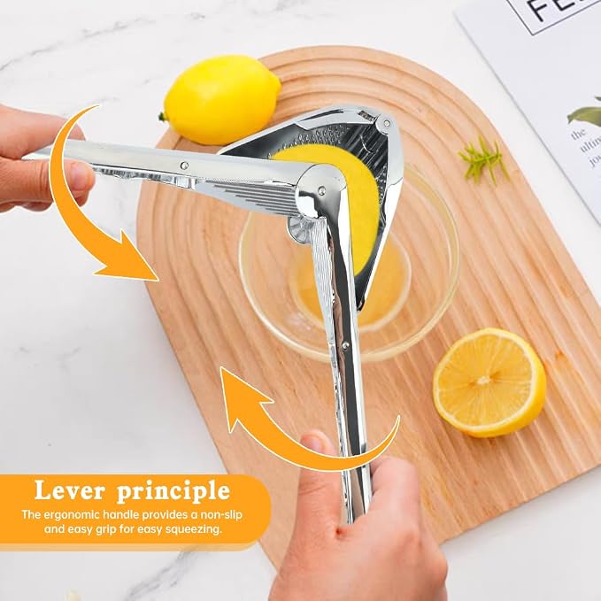 Stainless Steel Lemon Juicer, Manual Lemon Squeezer Handheld Citrus Squeezer Juice Extractor for Citrus Lime Orange