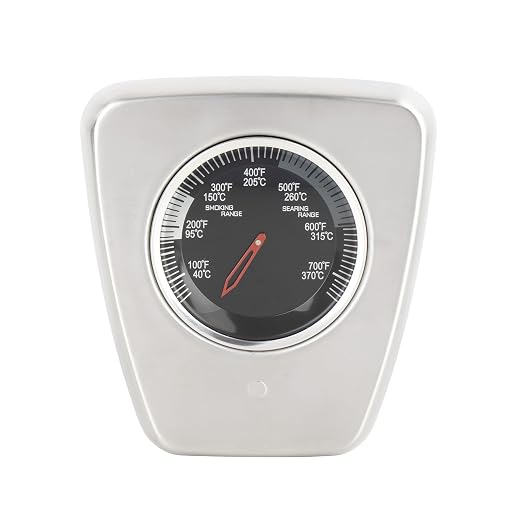 Grill Temperature Gauge for Napoleon LEX485/605/730 Series Grills S91001, BBQ Replacement Parts for Napoleon Built-in BILEX485/605/730 and Mirage 485/605/730 Series, Stainless Steel