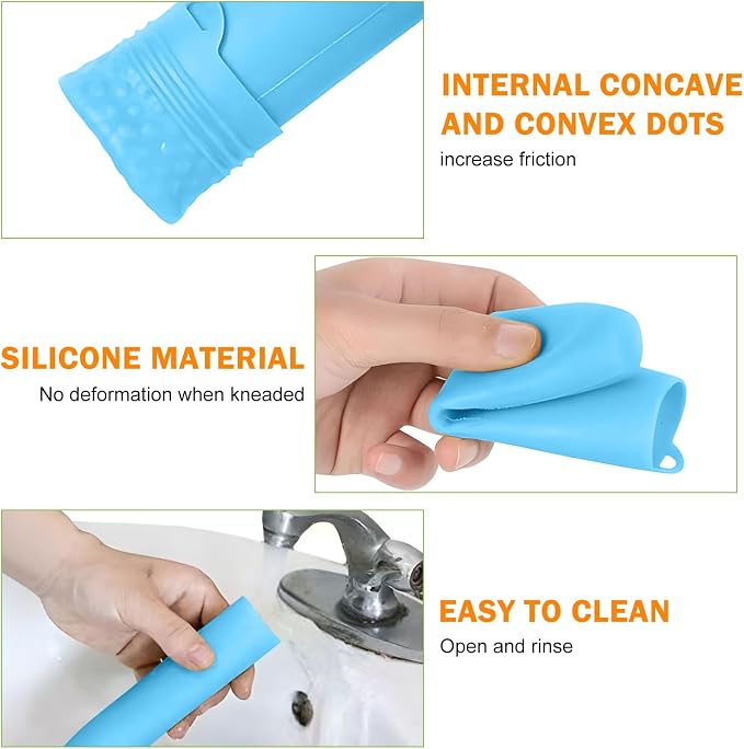 Silicone Garlic Peeler Tube- Garlic Roller Peeling Tube Tool Garlic Odorfree Peel Garlic Easy Roll Tube Useful Kitchen Gadgets (3 Pack)