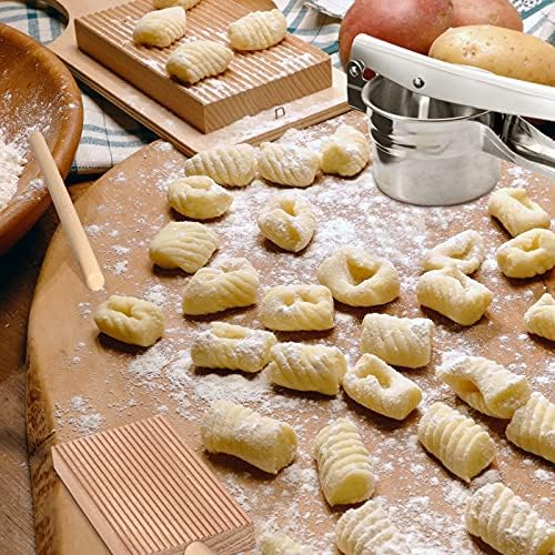 Potato Ricer Set, 3 Discs, Gnocchi Board, Rolling Pin, Pasta Tools