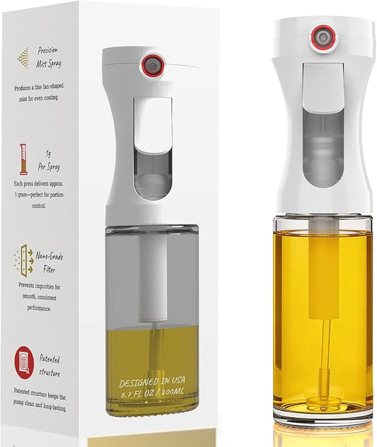Olive Oil Sprayer for Cooking,Glass Oil Sprayer Mister Spray Bottle, 1g Per Press Oil Spritzer, Olive Oil Spray Bottle Dispenser for Air Fryer, Salad, Grilling, Kitchen Gadgets Essentials Tools