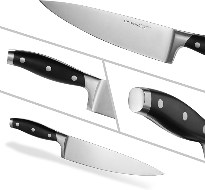 linoroso Chef Knife - Professional Pro Kitchen Knife 8 inch Chef's Knives, German High Carbon Stainless Steel Ultra Sharp Cooking Knife with Full Tang Ergonomic Handle - Classic Series
