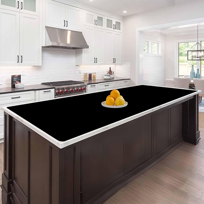 78.7"x23.6"(200cmx60cm) Large Silicone Mats for Countertop, Heat Resistant Mat, Waterproof Nonslip Silicone Kitchen Counter Mat, Nonstick Table Placemat, Multipurpose Mats, Black