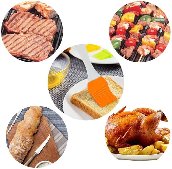 Utoolmart Silicon Basting Brush, Wooden Handle Heat Resistant Pastry Brushes, Spread Oil Butter Sauce Marinades for BBQ Grill Barbeque & Kitchen Baking, Cooking 1pcs