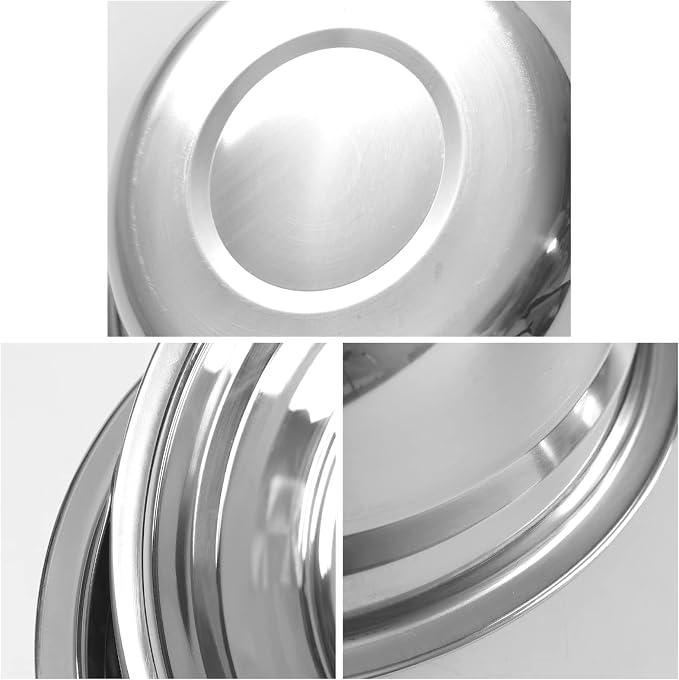 4 Packs Stainless Steel Mixing Bowls, Serving Bowls, 8.66 Inches