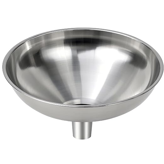 Kitchen Funnel, Stainless Steel funnels for Kitchen use Filling Bottles, one-piece Funnel is Seamless and can be Used to Transfer Oils, Spices, and Powder mixes, and is Easy to Clean