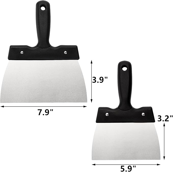 Peohud 2 Pack Coating Spatula for Chocolate, Stainless Steel Chocolate Scraper, Chocolates Thermostat Spatula for Smoothing Dough, Cake