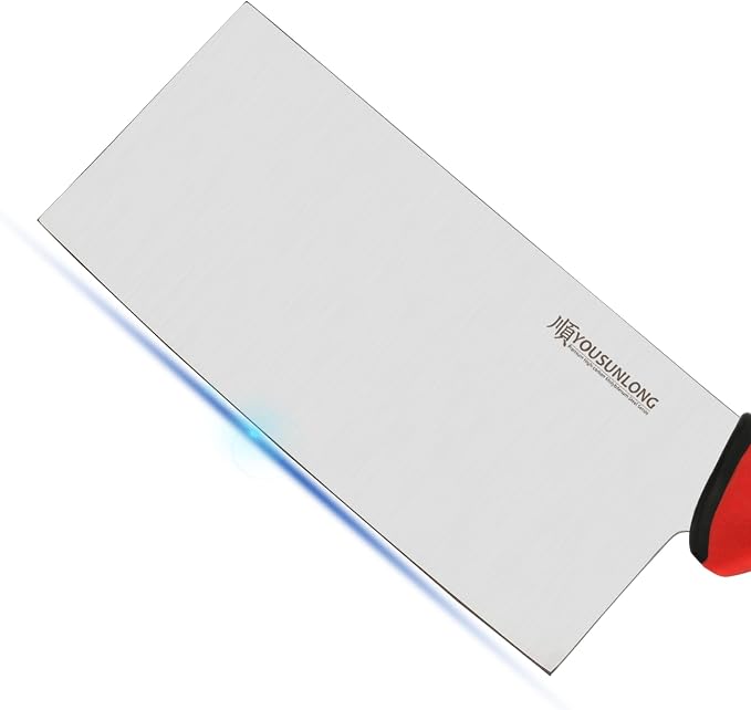 YOUSUNLONG Chinese Meat Cleaver - 8 Inch Kitchen Knives Professional Chef Knife - Premium High Carbon Molybdenum Steel Blade - Ergonomic & Non-slip Handle