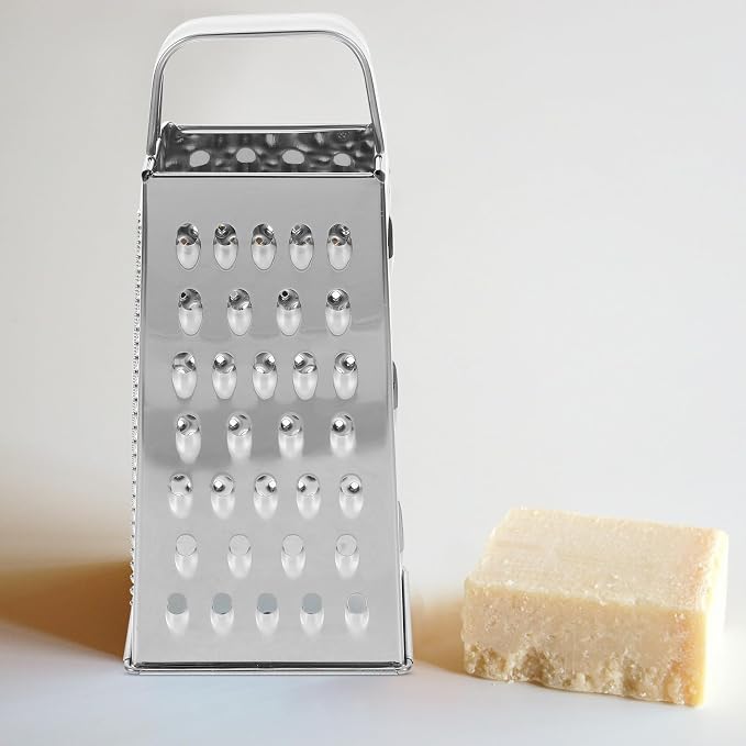 SHERCHPRY Vegetable Slicer Box Grater Cheese Graters Stainless Steel Vegetable Shredder Mandoline Slicer Nuts Kitchen Shredder Zester 8inch Cheese