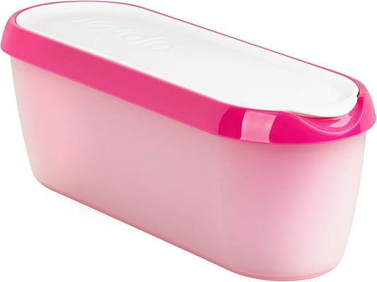 Tovolo Ice Cream Containers for Homemade Ice Cream Raspberry Tart Magenta, Glide A Scoop Ice Cream Tub for Reusable Ice Cream, 1.5 Quart BPA Free Insulated Freezer Safe Ice Cream Container with Lid