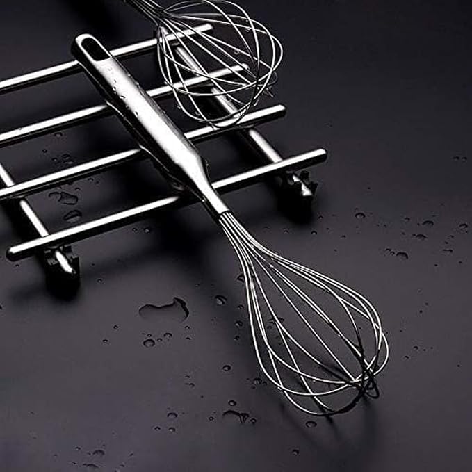 2 Pack 12-inch 304 Stainless Steel Balloon Whisk Set Kitchen Wire Whisk (2 Pack)