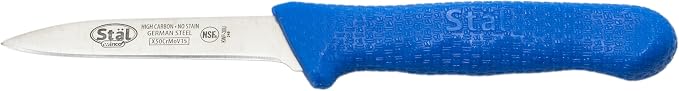 Winco 3-1/4" Paring Knives, Blue PP Hdl, 2pcs/pk