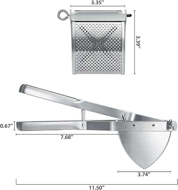 Potato Ricer, Sopito Stainless Steel Potato Masher for Commercial and Home Use