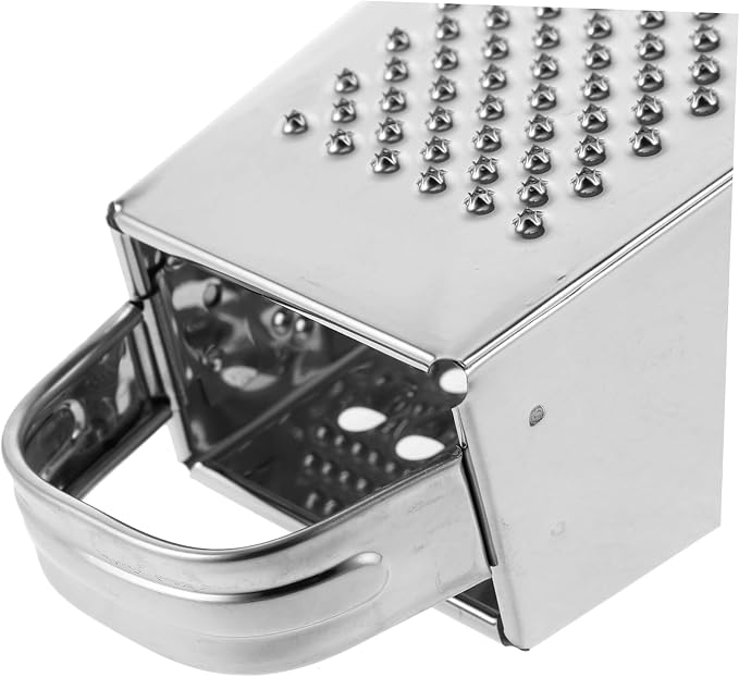 SHERCHPRY Multi-Use Kitchen Grater Stainless Steel Vegetable Slicer and Shredder with Handle 7.08X3.46X2.48 Inches for Cheese Fruit and Veggie Preparation