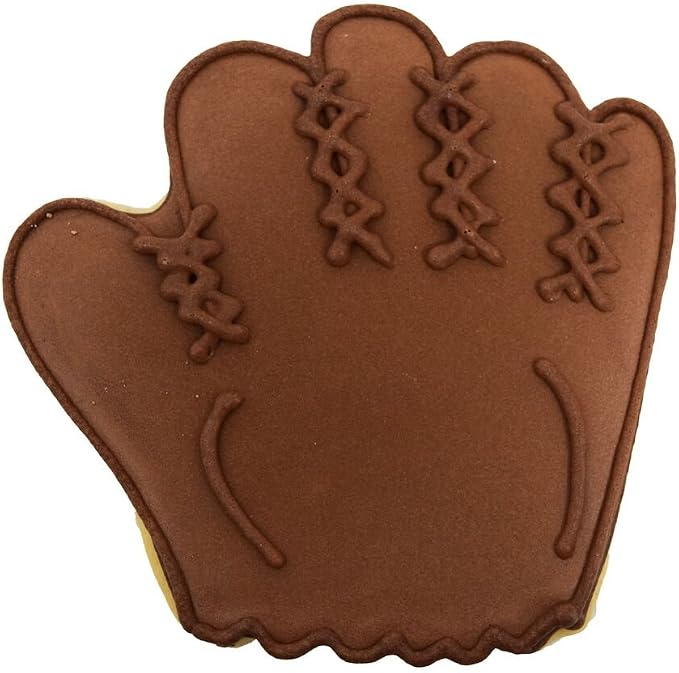 R&M International Baseball Cookie Cutters, Bat, Hat, Ball, Player, Glove, Star, Sneaker, 7-Piece Set,Silver