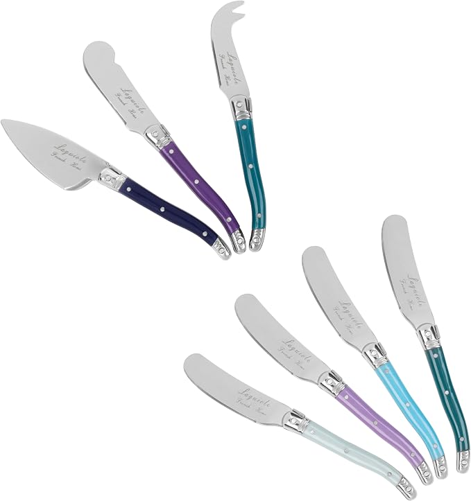 French Home 7-PieceCheeseKnifeSets (Plum Rose)