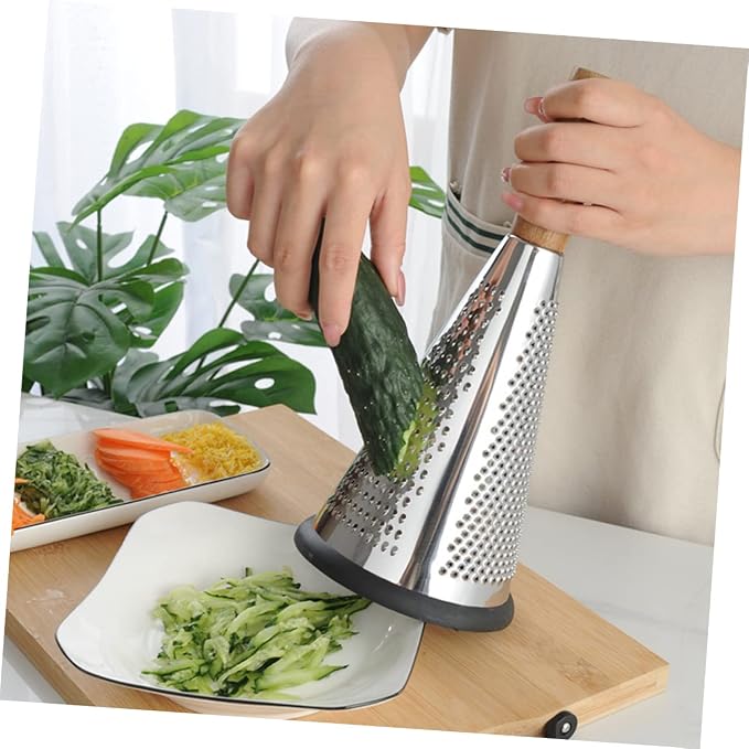 Manual Cheese Vegetable Grater Stainless Steel Kitchen Gadget with Ergonomic Handle for Grating Cheese Fruits and Vegetables Household Kitchen Tool 11.81X5.11X5.11 Inches