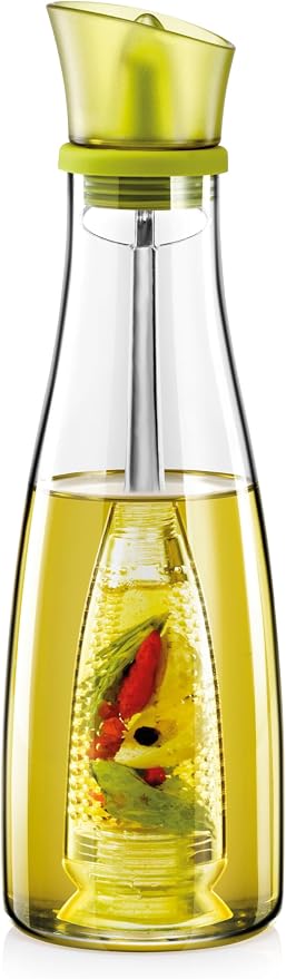 Tescoma Oil Dispenser Bottle with infuser 17 oz, with no-drip Spout, made of glass